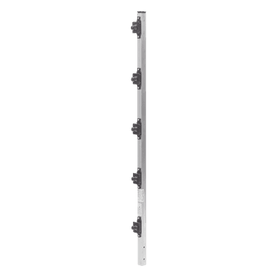 Poste de Paso para Cerca Electrificada / Aluminio PTR 1 m (3.28 ft) / Perfil Cuadrado 1" / 5 Aisladores Incluidos