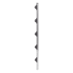 Poste de Paso para Cerca Electrificada / Aluminio PTR 1 m (3.28 ft) / Perfil Cuadrado 1" / 5 Aisladores Incluidos