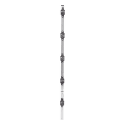 Poste de Paso para Cerca Electrificada / Aluminio PTR 1 m (3.28 ft) / Perfil Cuadrado 1" / 5 Aisladores Incluidos