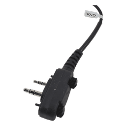 Micrófono de solapa con gancho suave para la oreja y fibra trenzada para puerto de accesorios Icom de 2 pines con tornillos