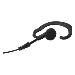 Micrófono de solapa con gancho suave para la oreja y fibra trenzada para puerto de accesorios Icom de 2 pines con tornillos