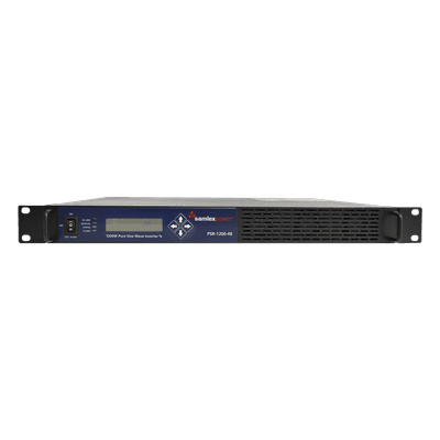 Inversor de Onda Pura / 1200 W Continuos / 2000 W Pico / 48 Vcc Entrada / 100-120 Vca Salida / Montaje Rack 19" 1U / THD Bajo