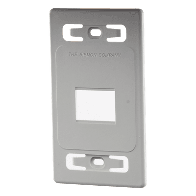 Placa de Pared Modular / 2 Salidas Single Gang / Termoplástico Blanco / MAX-Z-MAX-TERA
