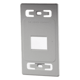 Placa de Pared Modular / 2 Salidas Single Gang / Termoplástico Blanco / MAX-Z-MAX-TERA