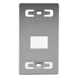 Placa de Pared Modular / 2 Salidas Single Gang / Termoplástico Blanco / MAX-Z-MAX-TERA