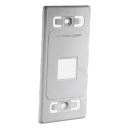 Placa de Pared Modular / 2 Salidas Single Gang / Termoplástico Blanco / MAX-Z-MAX-TERA