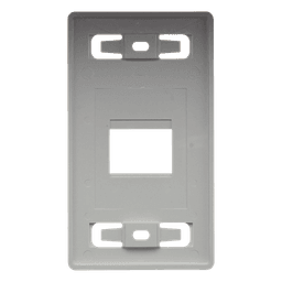 Placa de Pared Modular / 2 Salidas Single Gang / Termoplástico Blanco / MAX-Z-MAX-TERA