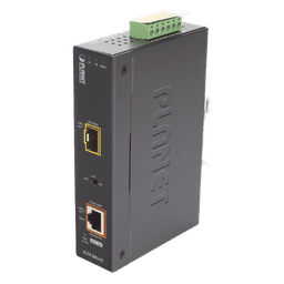 Convertidor de Medios PoE Industrial, Puerto SFP 1000BASE-SX/LX a Puerto RJ45 Gigabit con Salida PoE 802.3at (Hasta 30 W).