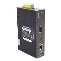 Convertidor de Medios PoE Industrial, Puerto SFP 1000BASE-SX/LX a Puerto RJ45 Gigabit con Salida PoE 802.3at (Hasta 30 W).