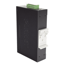 Convertidor de Medios PoE Industrial, Puerto SFP 1000BASE-SX/LX a Puerto RJ45 Gigabit con Salida PoE 802.3at (Hasta 30 W).