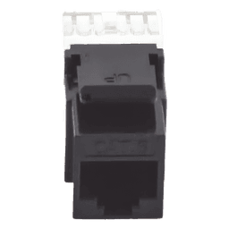 Módulo Jack Keystone Cat6 con Terminación en Ángulo 180 - Color Negro