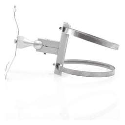 Kit de Montaje en Poste / Ajustable / Aluminio RAL 9006 / Postes 133 mm / 350 g