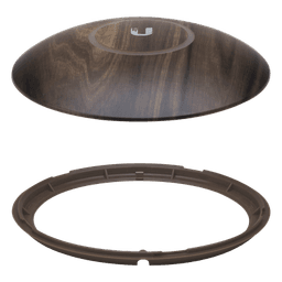 Máscara decorativa / Diseño madera / 160 x 160 mm (6.30 x 6.30') / Paquete 3 unidades / Perfil bajo / UAP-nanoHD