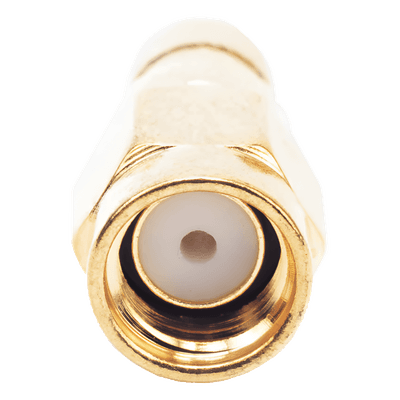 Conector SMA Macho Inverso de Anillo Plegable para Cables RG-8/X, LMR-240, 9258, Oro/ Oro/ Teflón.â€‹