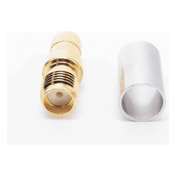  Conector SMA Hembra Inverso de Anillo Plegable para Cable RG-8/X, 9258, LMR-240, LMR-240UF,  LMR-LW240, Oro/Oro/Teflón.