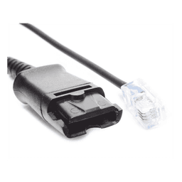 Cable Adaptador QD / Diademas HT101/HT201/HT202 / Teléfonos Analógicos, Digitales e IP / Compatible Grandstream y Yealink / Audio Full Duplex / Impedancia 2000Ω