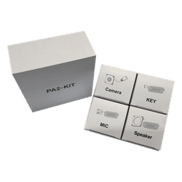 Kit de Accesorios para Intercomunicación / Cámara IP 720p HD / Micrófono Resistente al Agua / Parlante 5W / 8Ω / Botón de Llamada / Plug and Play