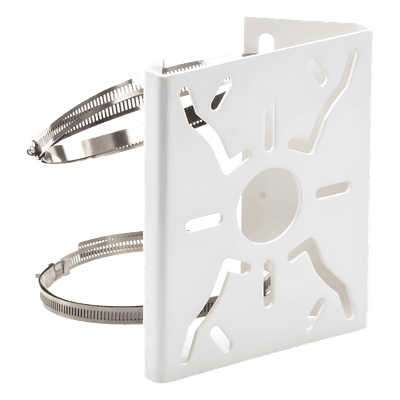 Soporte Universal para Poste / Acero Resistente a la Intemperie / Carga 10 kg / Dimensiones Compactas 200x155x72 mm / Interior/Exterior