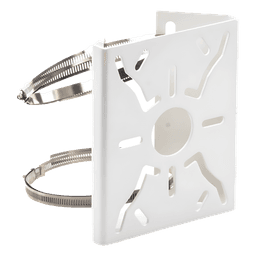Soporte Universal para Poste / Acero Resistente a la Intemperie / Carga 10 kg / Dimensiones Compactas 200x155x72 mm / Interior/Exterior