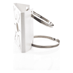 Soporte Universal para Poste / Acero Resistente a la Intemperie / Carga 10 kg / Dimensiones Compactas 200x155x72 mm / Interior/Exterior