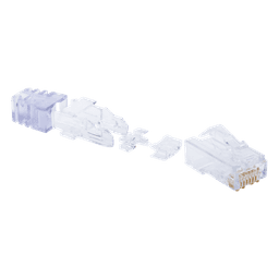 Plug RJ45 Cat6 de 5 Piezas, Para Cable UTP de Calibre 23-24 AWG, Chapado en Oro de 50 Micras, Paquete de 100 Piezas