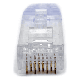 Plug RJ45 Cat6 de 5 Piezas, Para Cable UTP de Calibre 23-24 AWG, Chapado en Oro de 50 Micras, Paquete de 100 Piezas