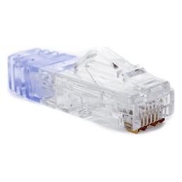Plug RJ45 Cat6 de 5 Piezas, Para Cable UTP de Calibre 23-24 AWG, Chapado en Oro de 50 Micras, Paquete de 100 Piezas