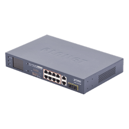 Switch No Administrable 8 Puertos Gigabit con Modo Extender a 250 m,  2 Puertos Uplink 10/100/1000 Mbps, 2 Puertos SFP