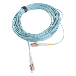 Jumper de Fibra Óptica Multimodo 50/125 XGLO OM3, LC-LC Duplex, OFNR, Color Aqua, 7 Metros (22.97 Pies)