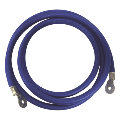 Cable Jumper para Baterías / 2.2 m (7.2 ft) / Calibre 2 AWG / Terminales de Ojo / Tornillo 6 mm / Azul
