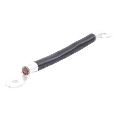 Cable de Batería / Calibre 2 AWG / 0.2 m (0.66 ft) / Terminales de Ojo Doble / Serie o Paralelo / Negro