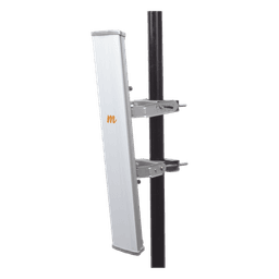 Antena Sectorial MIMO 4X4 de 45 º,  4.9 - 6.4 GHz, IP55, Ganancia de 22 dBi, 4 Conectores N-hembra, Montaje y Jumper tipo N incluido.