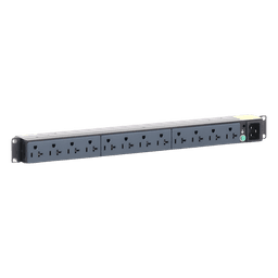 PDU Básico para Distribución de Energía, Enchufe de Entrada NEMA 5-20P, Con 12 Contactos NEMA 5-20R, Instalación Horizontal de 19in, 1UR, 20 Amp, 120 Vca