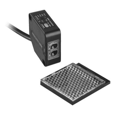 Detector Fotoeléctrico / Alcance Ajustable 0-7 m (0-23 ft) / Salida Relevador 24 VCC @ 3A / IP65 / LED de Alineación / 12-24 VCC