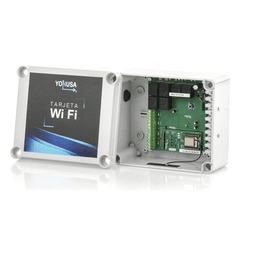 Modulo WIFI con gabinete para uso en Energizadores YONUSA/Aplicación sin costo/Activación Remota de 4 salidas tipo Relay con alta capacidad.