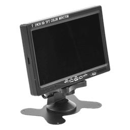  Monitor 7" TFT-LCD ideal para colocar en vehículos o DVR/NVR.  Entradas de video HDMI, VGA y RCA (CVBS)