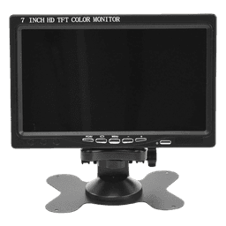  Monitor 7" TFT-LCD ideal para colocar en vehículos o DVR/NVR.  Entradas de video HDMI, VGA y RCA (CVBS)