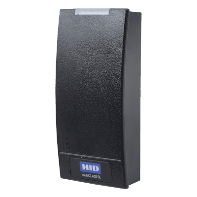 Lector de Acceso Multiformato / iCLASS SEOS / MIFARE Classic DESFire / NFC Móvil / Wiegand / 5-16 VDC / 4.8 x 10.3 x 2.3 cm