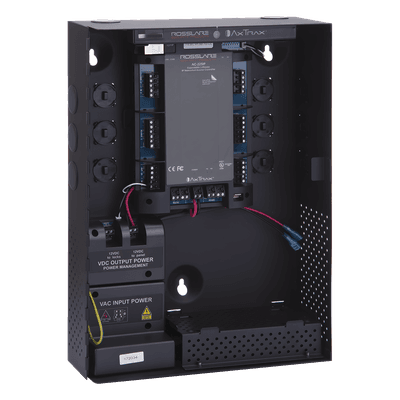 Controlador de Acceso IP / 2 Lectoras Wiegand / 30,000 Tarjetas / 20,000 Eventos / Gabinete con Fuente 12VDC 4A / TCP-IP y RS485