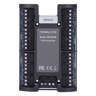 Módulo Expansor de Control de Acceso / 4 Puertos Wiegand / 4 Salidas Relé 5A NA/NC/COM / Comunicación Supervisada / 12 VCC / Diseño Compacto