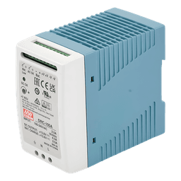 Fuente de Poder Riel DIN / 100W / Salida Dual 13.8V CC / Cargador de Batería Integrado / 87% Eficiencia / Convección Natural