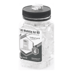 Bote con 100 Piezas de Plug Modular RJ45 Cat6 sin Blindaje, Chapado de Oro a 30 Micras para Durabilidad Extrema