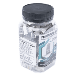 Bote con 100 Piezas de Plug Modular RJ45 Cat6 Blindado con Pin de Tierra, Chapado de Oro a 30 Micras para Durabilidad Extrema