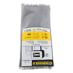 Cincho de Nylon / 300 mm (11.8 in) x 3.6 mm / Resistente a UV / Exterior / Tensión 178 N / Paquete 100 pz