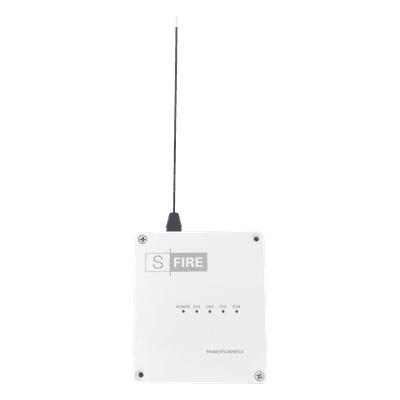 Receptor inalámbrico / 2500 metros de cobertura / 4 salidas de relevador tipo C