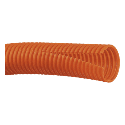 Tubo Corrugado Abierto / Diámetro Interno 12.8 mm / Longitud 30.5 m (100 ft) / Polietileno / Naranja / UL 94 HB / -40 a 50°C