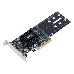 Tarjeta de Expansión M2D18 | PCIe 2.0 x8 | Compatible con NVMe y SATA SSD | 2 Ranuras M-key | Perfil Bajo y Altura Completa | Garantía de 3 Años.