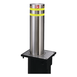 Bolardo Neumático / Acero Inoxidable 304 / Diámetro 220 mm / Altura 750 mm / Elevación 3-5 s / Resistencia Impacto 250,000 J / LED Rojo / 100 Ciclos/Hora
