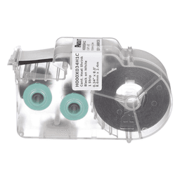Casete de Etiquetas / Tubo Termocontráctil / 8.6 mm Ancho / 2.4 m (7.87 Pies) Largo / 18-12 AWG / Poliolefina Grado Militar / Contracción 3:1 / -55 a 135°C / Blanco