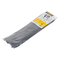 Cincho de Nylon 6.6 StrongHold™, 370mm largo x 3.6mm ancho, Color Negro, Exterior Resistente a Rayos UV, Paquete de 100pz